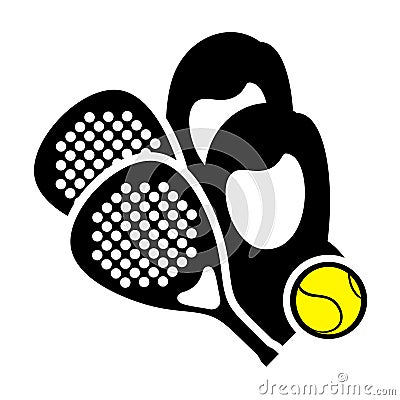 Padel match illustration Vector Illustration