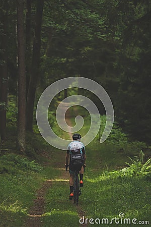 Bikepacking through Germany Editorial Stock Photo