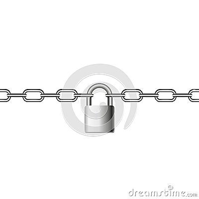 Padlock and chains vector illustration Vector Illustration