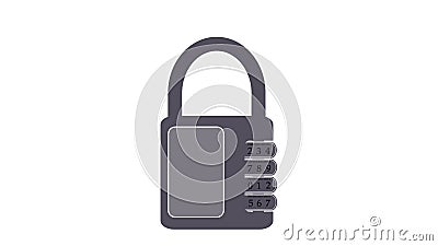 Animated Lock with Numbers on a White Background. Stock Video - Video of  secrecy, privacy: 207967759