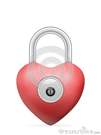 Padlock heart Vector Illustration