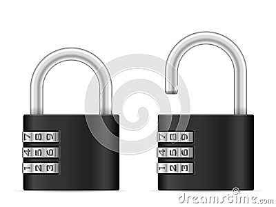 Padlock set Stock Photo