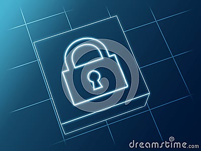 Padlock sign Stock Photo