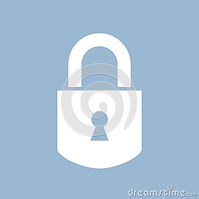 Padlock vector silhouette icon Vector Illustration