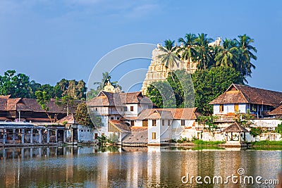 Padmanabhapuram Palace in front of Sri Padmanabhaswamy temple in Trivandrum Kerala India Stock Photo