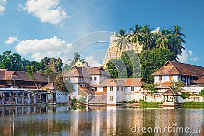 Padmanabhapuram Palace in front of Sri Padmanabhaswamy temple in Trivandrum Kerala India Stock Photo