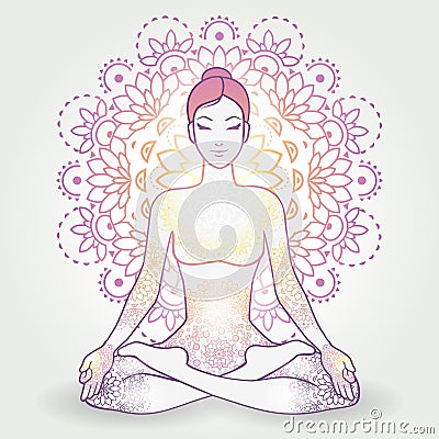 Padmasana Decoration Stock Photo