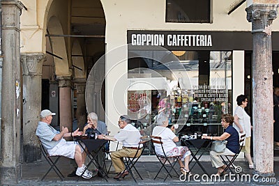 Padova local coffee shop Editorial Stock Photo