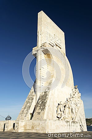 The Padrao dos Descobrimentos on the edge of the Tagus River, Lisbon. . Editorial Stock Photo