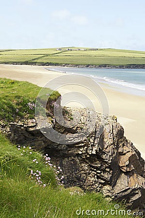 Padstow beach Stock Photo