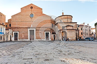 Padua Cathedral with the Baptistery, Italy Editorial Stock Photo