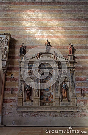 Church of Saints Philip and James interior in Padua Italy Stock Photo