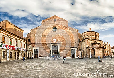 Facade of the roman catholic Cathedral of Padua, Italy Editorial Stock Photo