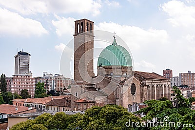 Padua - Scenic view on Basilica di Santa Maria del Carmine in Padua, Veneto, Italy, Europe Stock Photo