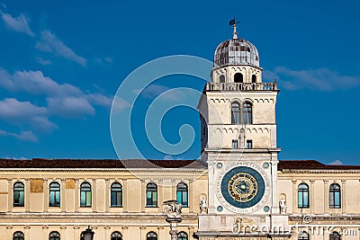 Padua - View on the astronomical clock tower on Piazza dei Signori in Padua, Veneto, Italy Stock Photo