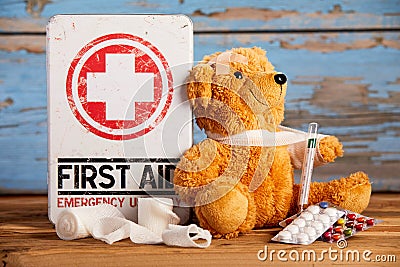 Paediatric First Aid and healthcare concept Stock Photo