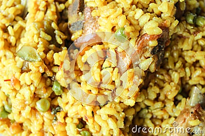 Paella Food Detail Meal Eating Snack Tasty Cuisine Stock Photo