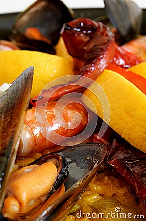 Paella - Traditional spanish rice Stock Photo