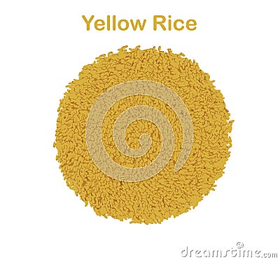 Paella yellow rice Vector Illustration