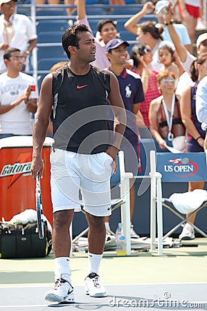 Paes Leander at US Open 2008 (4) Editorial Stock Photo