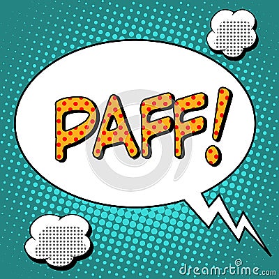 Paff the word comic style Vector Illustration