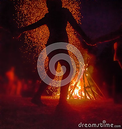 Pagan festival of Walpurgis night Stock Photo