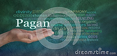 Pagan Word Cloud Stock Photo