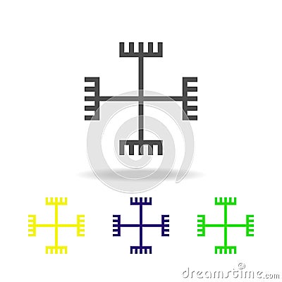 Paganism hands of God sign multicolored icon. Detailed Paganism hands of God icon can be used for web, logo, mobile app, UI, UX Stock Photo