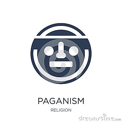 Paganism icon. Trendy flat vector Paganism icon on white background from Religion collection Vector Illustration