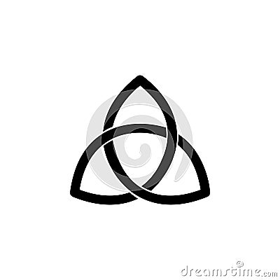 Paganism Triquetra sign icon. Element of religion sign icon for mobile concept and web apps. Detailed Paganism Triquetra icon can Stock Photo