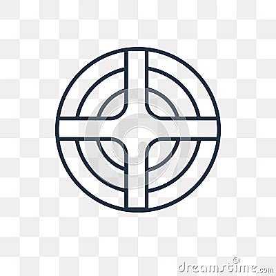 Paganism vector icon isolated on transparent background, linear Vector Illustration