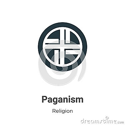 Paganism vector icon on white background. Flat vector paganism icon symbol sign from modern religion collection for mobile concept Vector Illustration