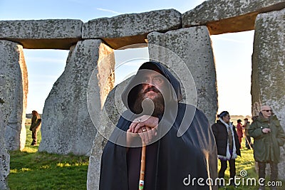 Pagans Mark the Autumn Equinox at Stonehenge Editorial Stock Photo