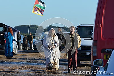 Pagans Mark the Autumn Equinox at Stonehenge Editorial Stock Photo