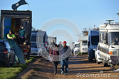 Pagans Mark the Autumn Equinox at Stonehenge Editorial Stock Photo