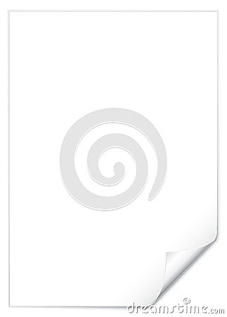 Page With Curled Corner Vector Illustration