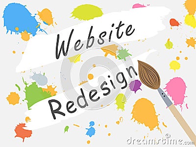 Page design site closed for redesign. Changing the design of the site. Work on the develop of the site. Vector Illustration