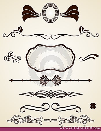 Page dividers and decorations Vector Illustration