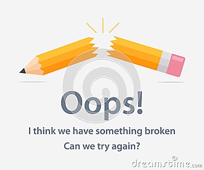 Page with 404 error Vector Illustration