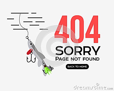 Page with a 404 error Vector Illustration