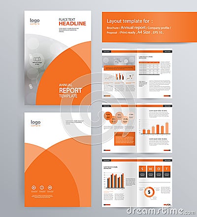 Page layout for company profile, annual report, and brochure template. Vector Illustration