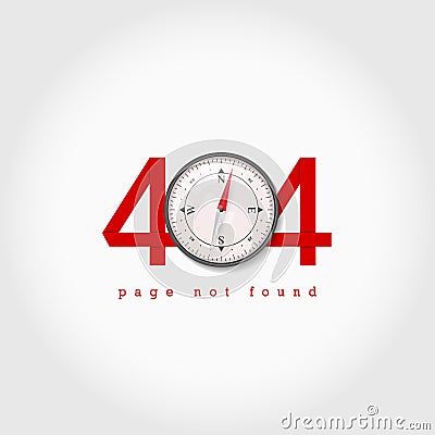 404 Page not Found Design Template. 404 Error Page Concept. Link to Non-Existing Domain. Vector Illustration Vector Illustration
