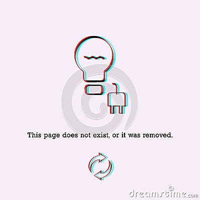 404 Page not Found Design Template. 404 Error Page Concept. Link to Non-Existing Domain. Vector Illustration Vector Illustration