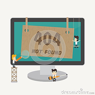 Page not found, 404 error Vector Illustration