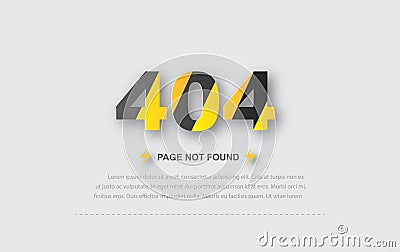 Page not found 404. 404 error page with Origami paper art and craft concept. Link to empty non existent page. view Under workers Vector Illustration