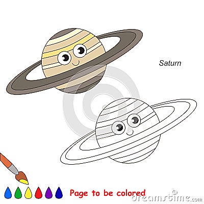 Page to be colored, simple education game for kids. Vector Illustration