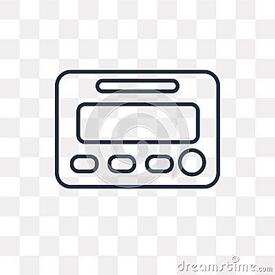 Pager vector icon isolated on transparent background, linear Pager transparency concept can be used web and mobile Vector Illustration