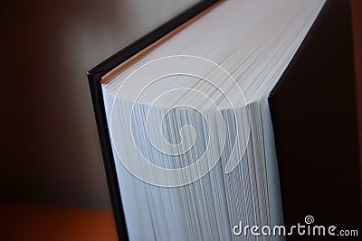 The pages of a thick book from the near Stock Photo