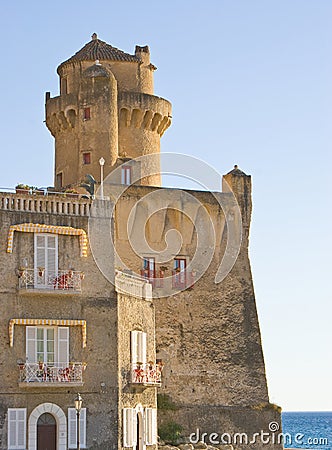 Pagliarola Tower, Santa Maria di Castellabate Stock Photo