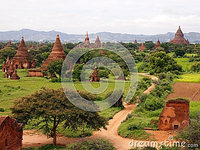 Pagoda of bagan, myanmar, temple Editorial Stock Photo